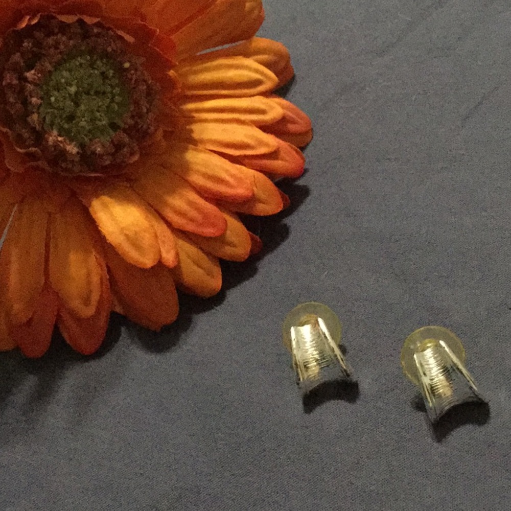 Pair of Silver Semi Hoop Earrings